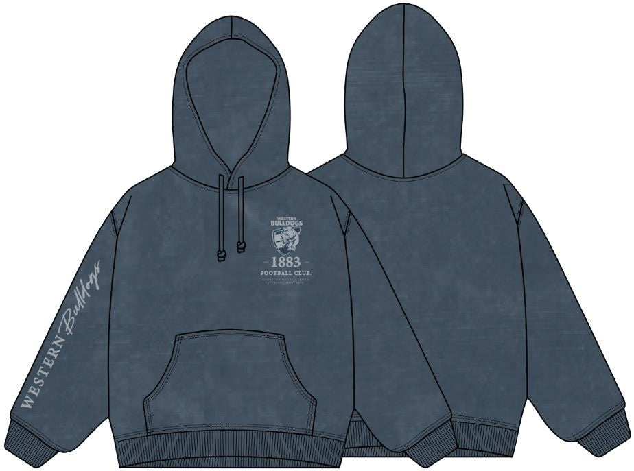 Western Bulldogs Acid Wash Hoodie