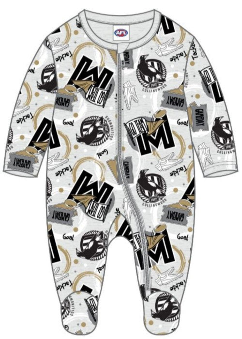 Collingwood Magpies Baby Go Team Romper