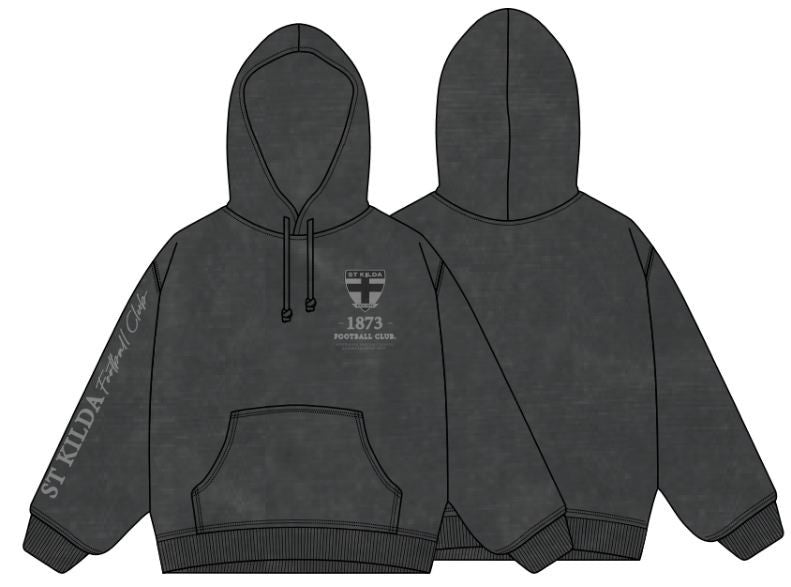 St Kilda Saints Acid Wash Hoodie