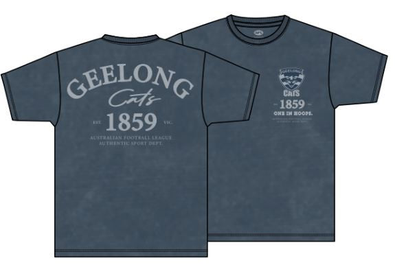 Geelong Cats Acid Wash Tee