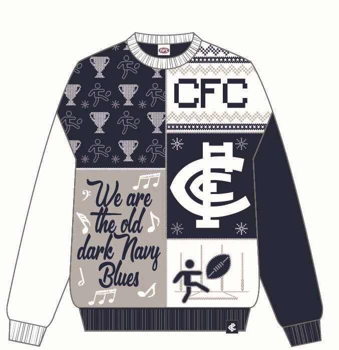 Carlton Blues Winter Wonderland Crew Jumper