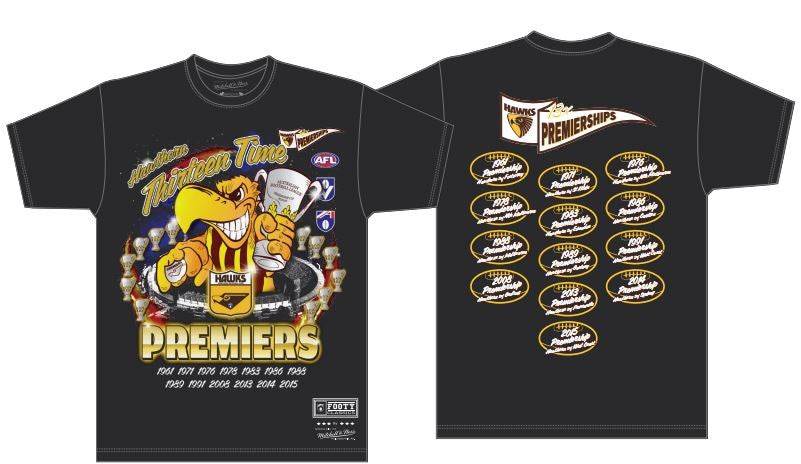 Hawthorn Hawks 13 x Premiers Mitchell & Ness Tee