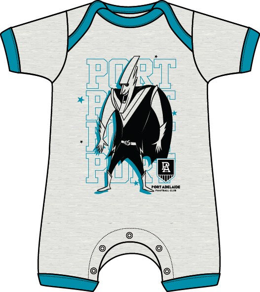 Port Adelaide Power Baby Play Romper