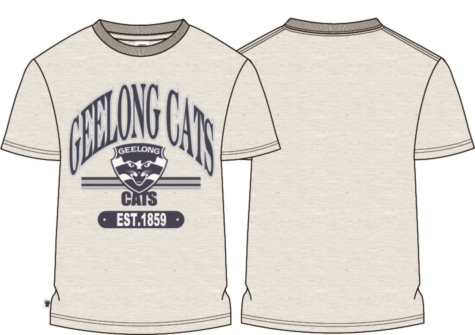 Geelong Cats Graphic Tee - Natural