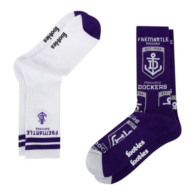 Fremantle Dockers  Sneaker Socks - 2 Pack