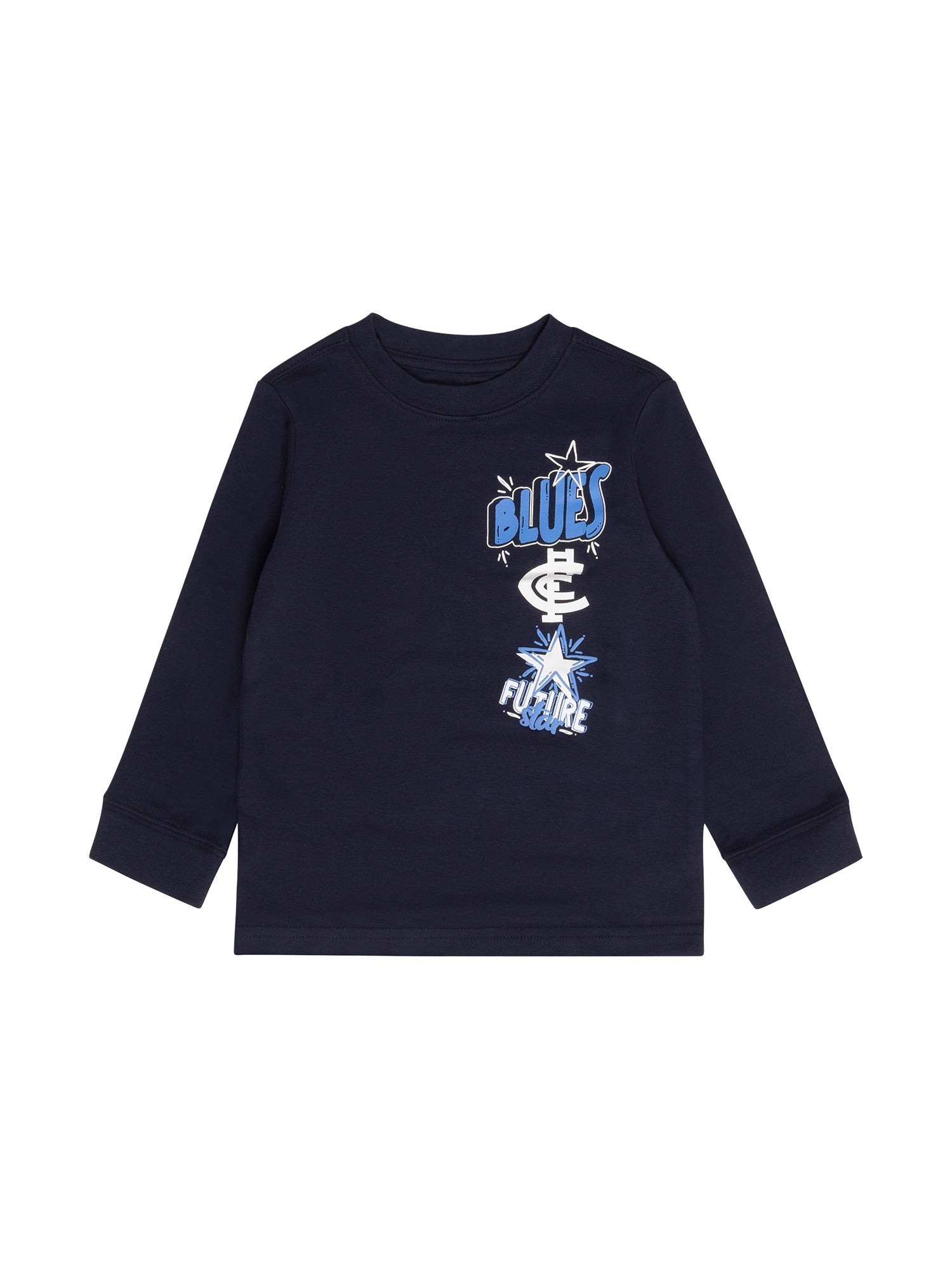 Carlton Blues Kids Multi Logo Long Sleeve Tee