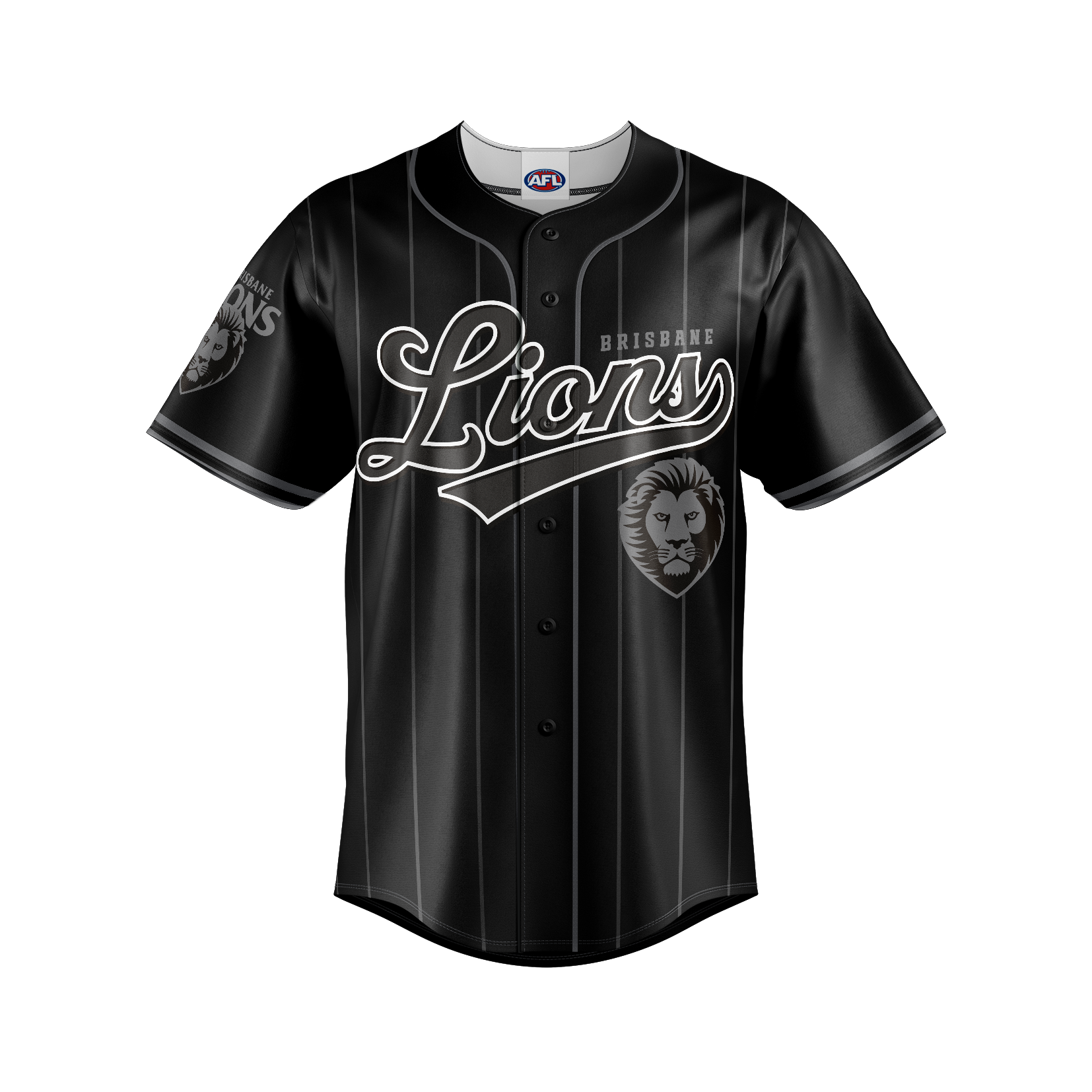 Brisbane Lions Blackout Baseball Shirt