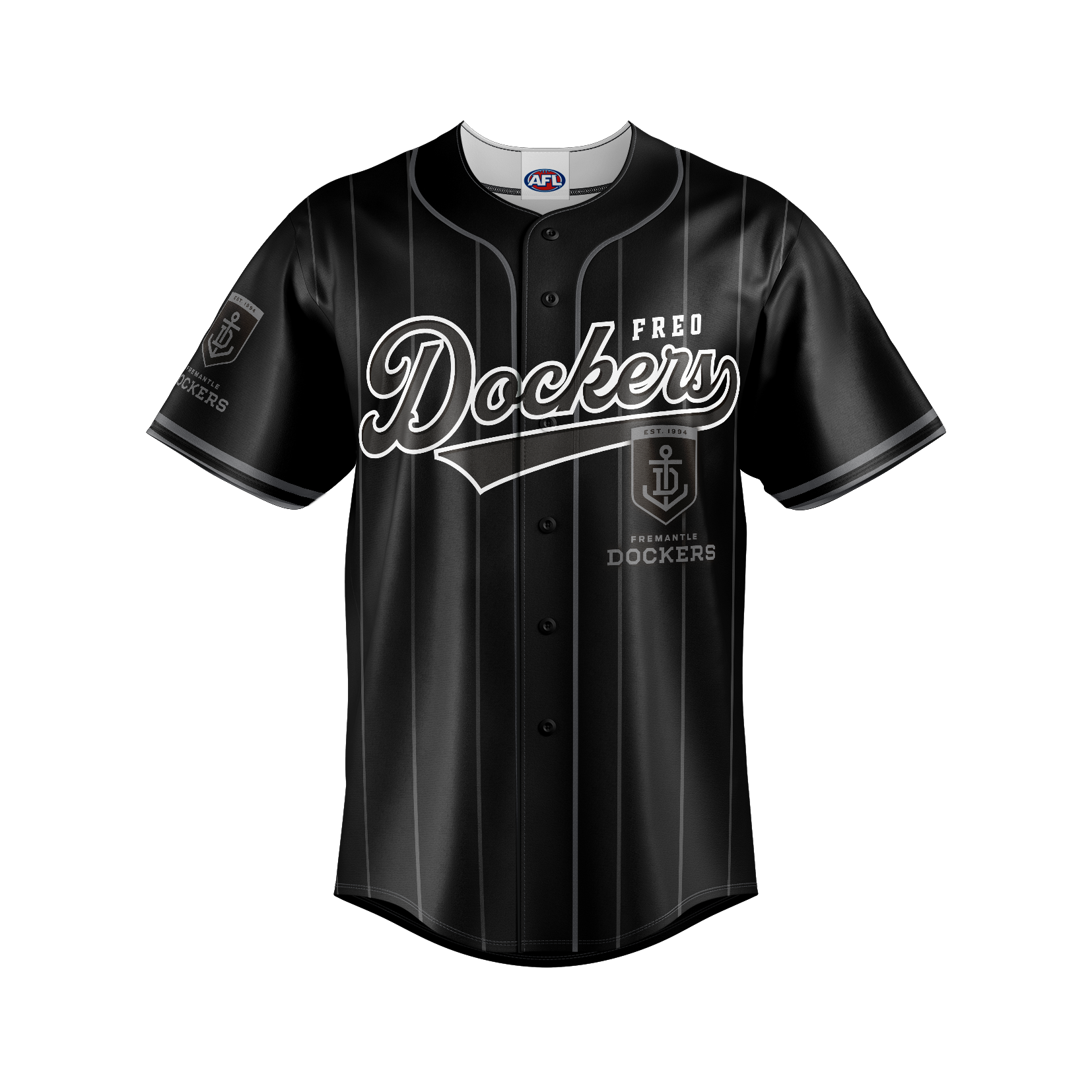 Fremantle Dockers Blackout Baseball Shirt