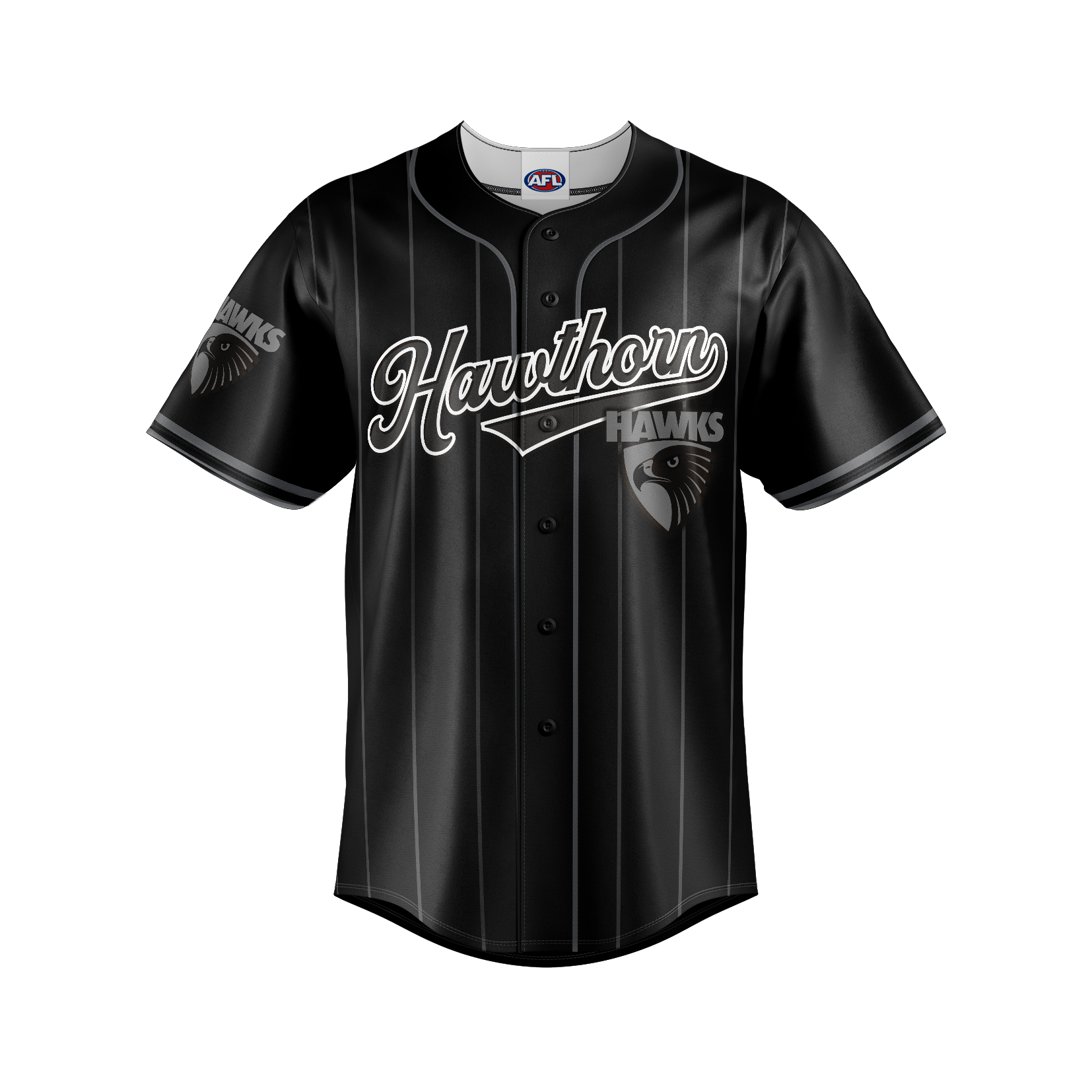 Hawthorn Hawks Blackout Baseball Shirt