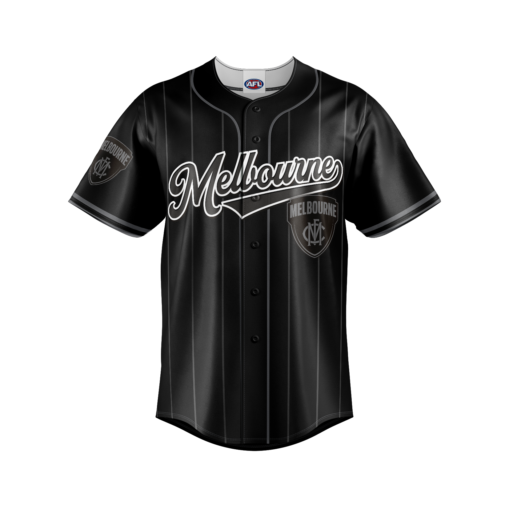 Melbourne Demons Blackout Baseball Shirt