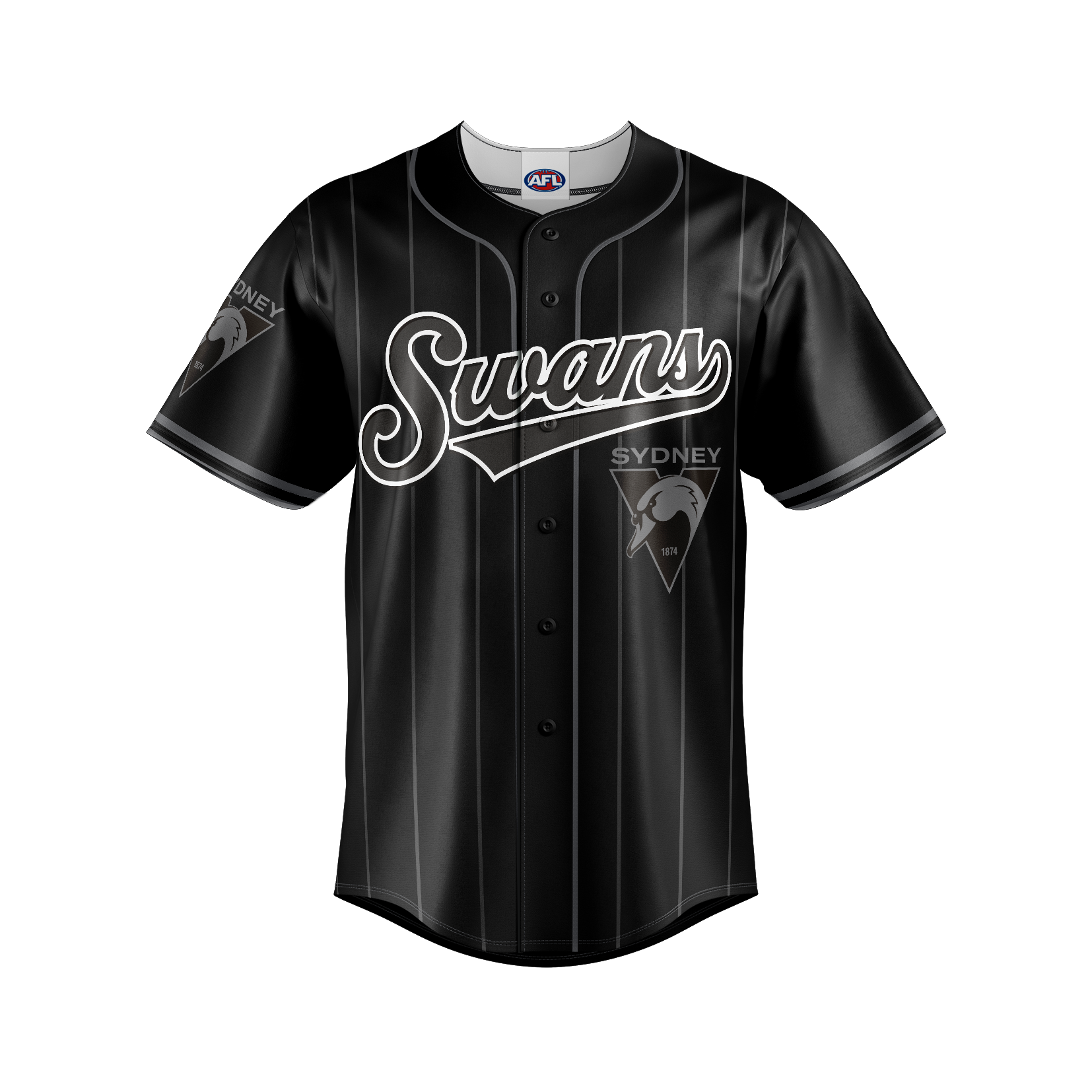 Sydney Swans Blackout Baseball Shirt