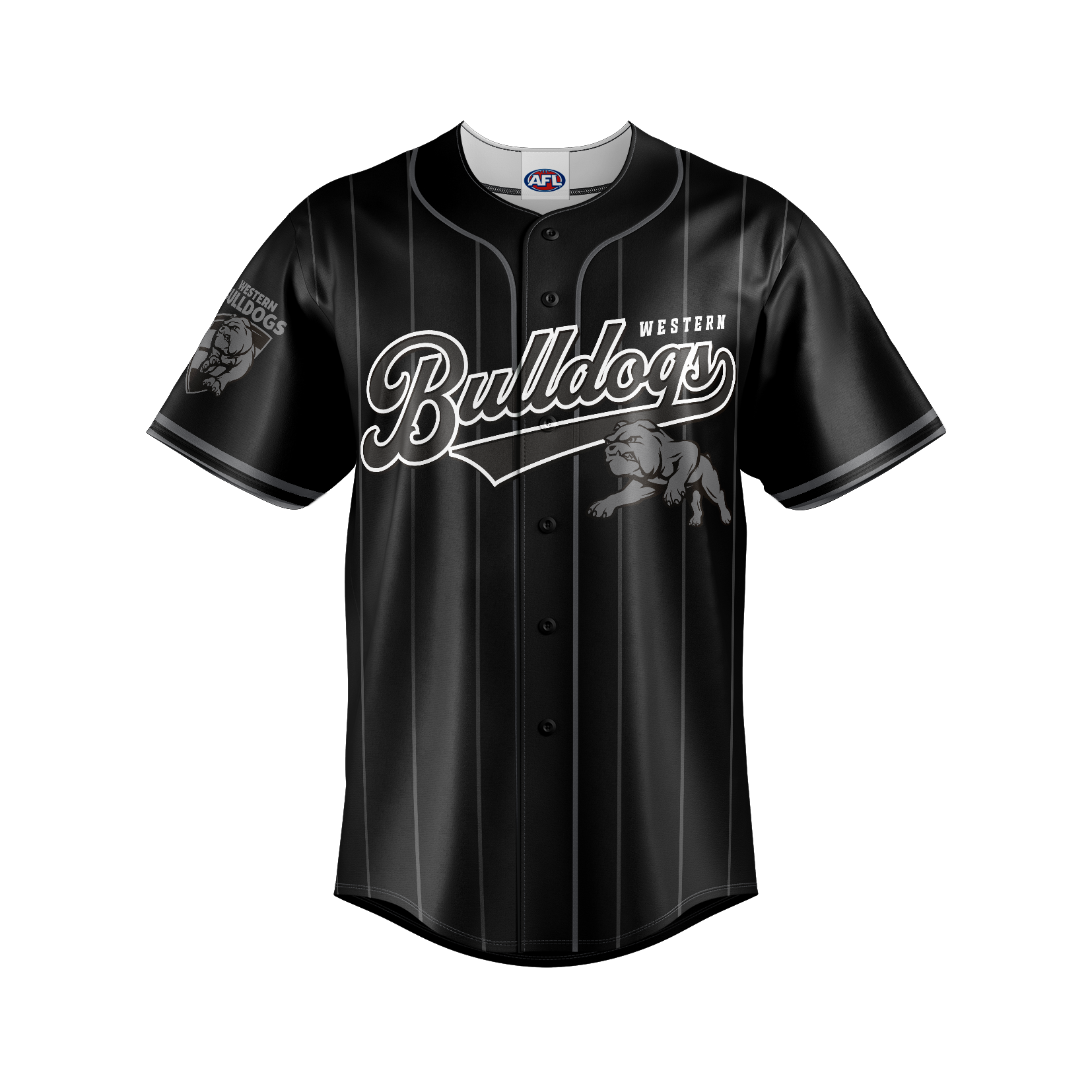 Western Bulldogs Blackout Baseball Shirt