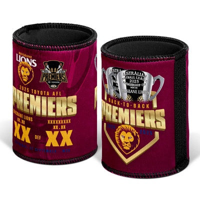Brisbane Lions 2025 Premiers Score Can Cooler