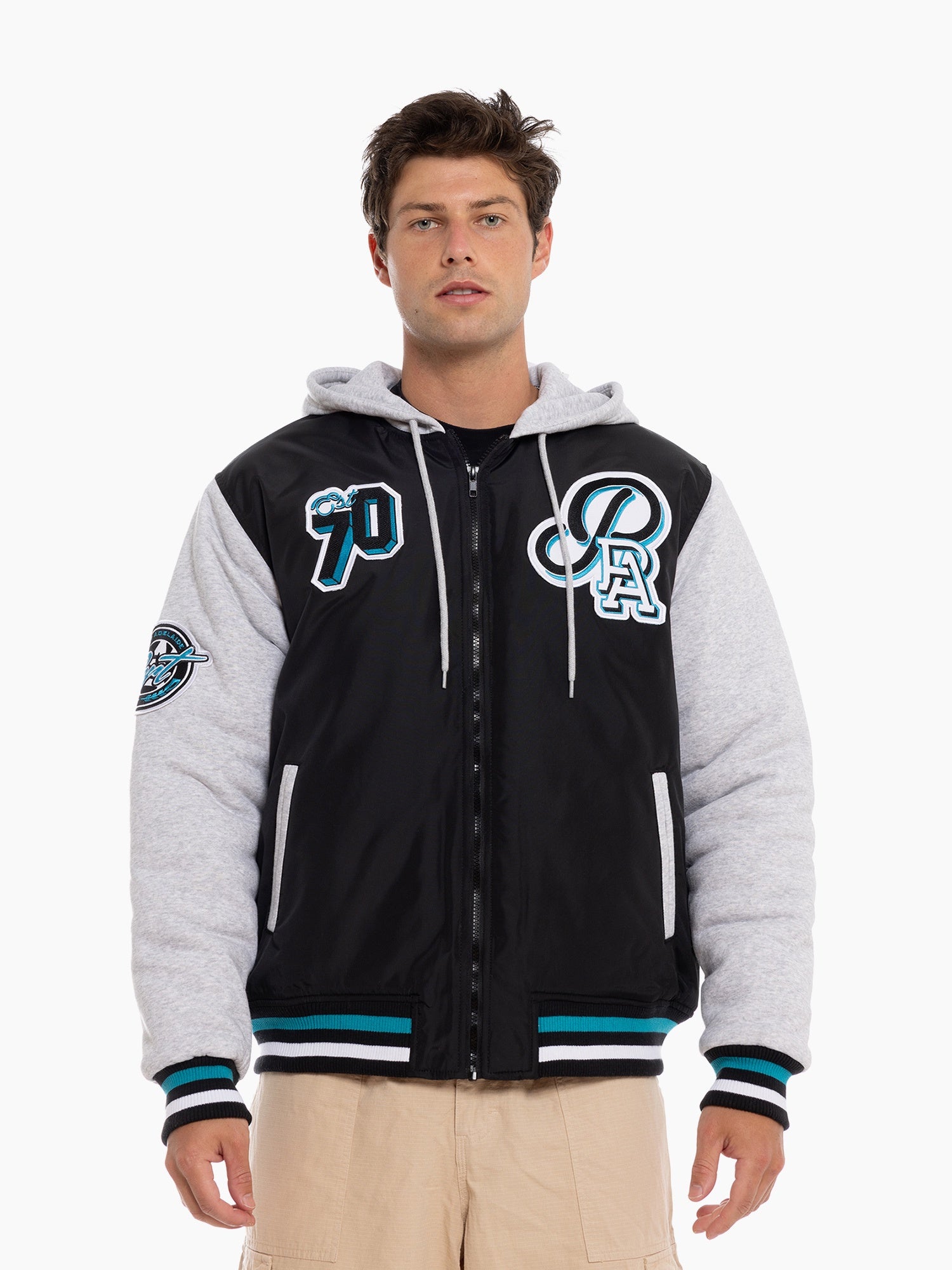 Port Adelaide Power Patchwork Bomber Jacket