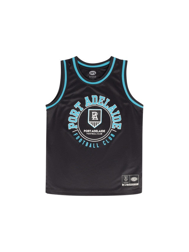 Port Adelaide Power Mesh Basketball Singlet