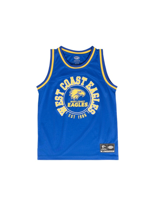 West Coast Eagles Youth Mesh Basketball Singlet