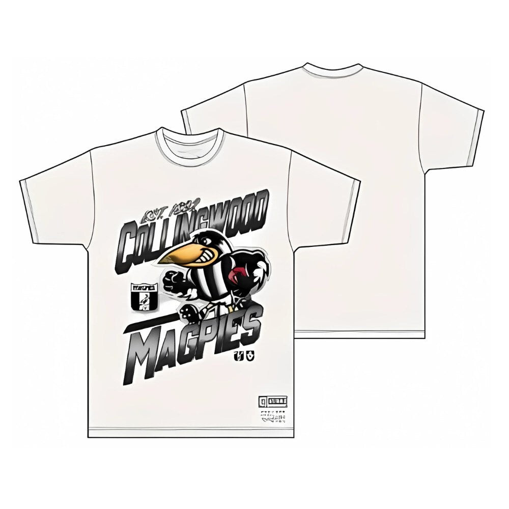 Collingwood Magpies Mitchell & Ness Youth Mascot Tee