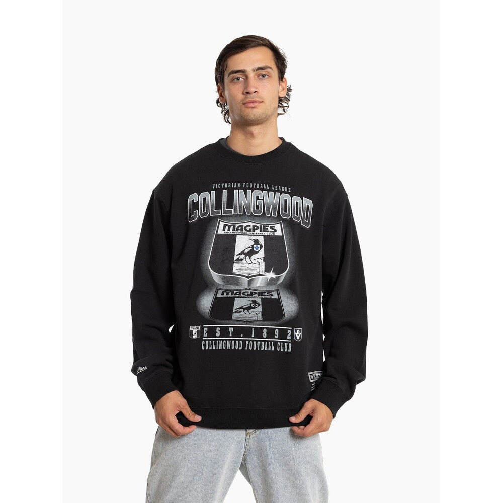 Collingwood Magpies Mitchell & Ness Shield Crew