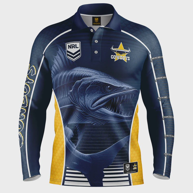North Queensland Cowboys Barracuda Fishing Shirt