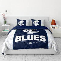 Carlton Blues King Quilt Cover