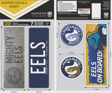 Parramatta Eels Bumper Decals Sheet