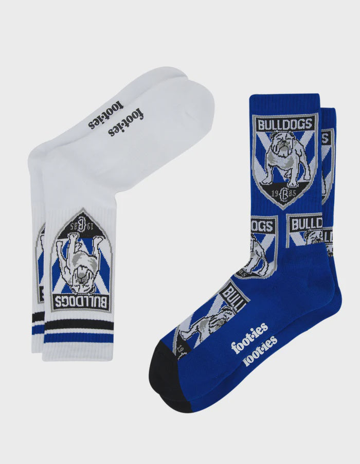 Canterbury Bulldogs Sneaker Socks - 2 Pack