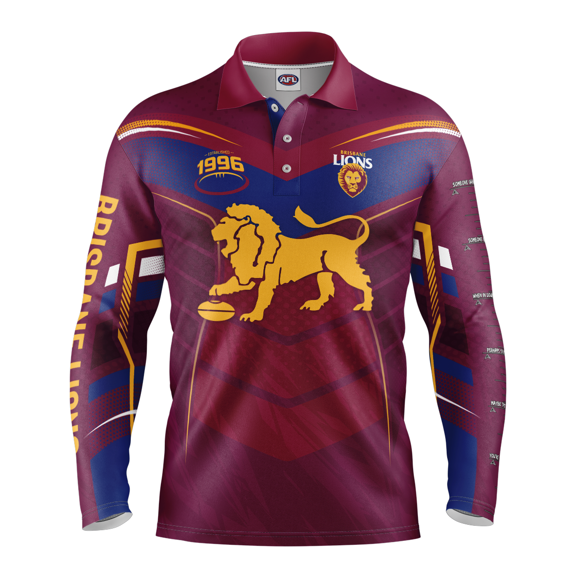 Brisbane Lions Youth Cyber Fishing Shirt