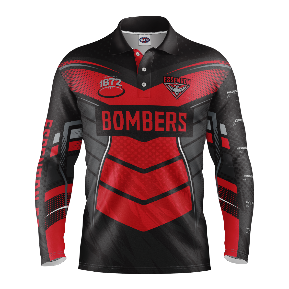 Essendon Bombers Youth Cyber Fishing Shirt