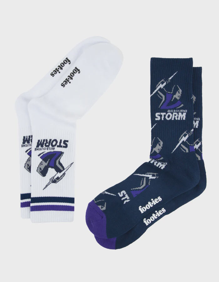 Melbourne Storm  Sneaker Socks - 2 Pack