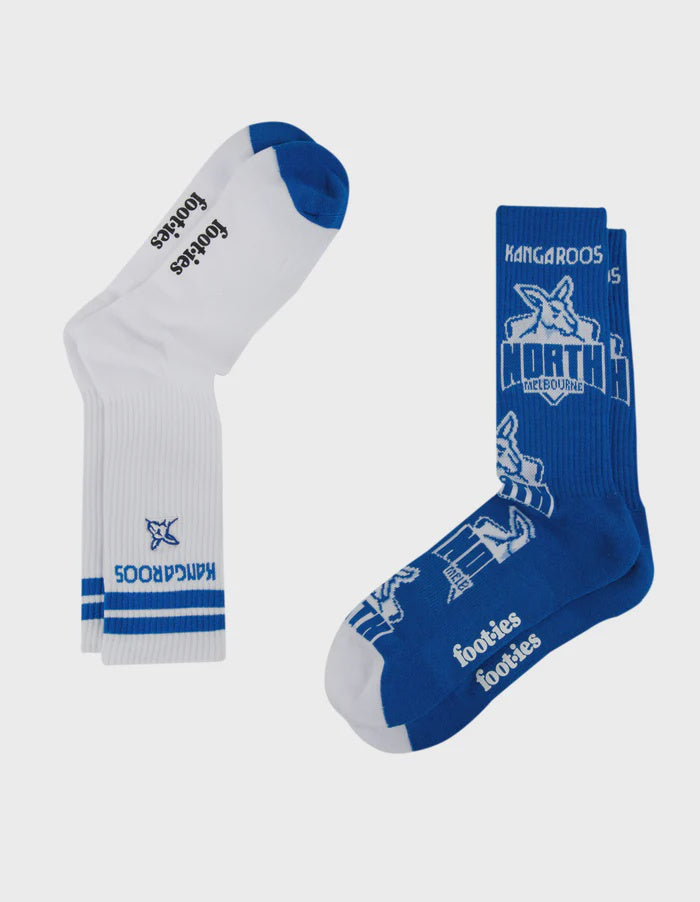 North Melbourne Kangaroos  Sneaker Socks - 2 Pack