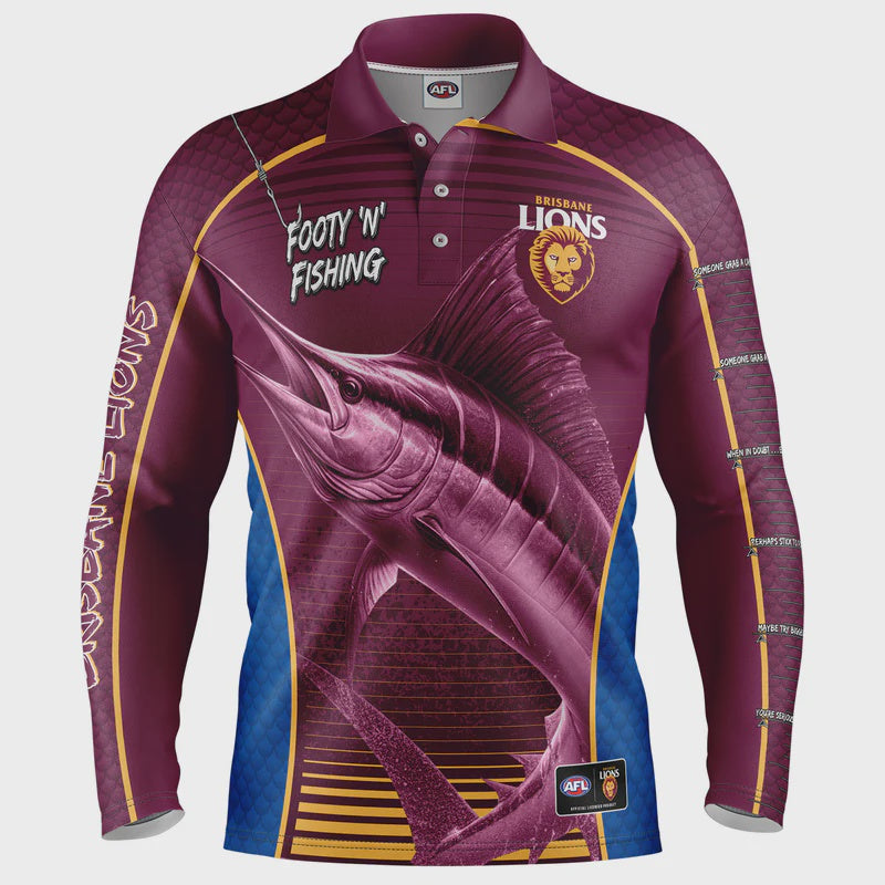 Brisbane Lions Footy N Fishing Shirt