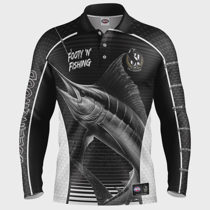 Collingwood Magpies Footy N Fishing Shirt