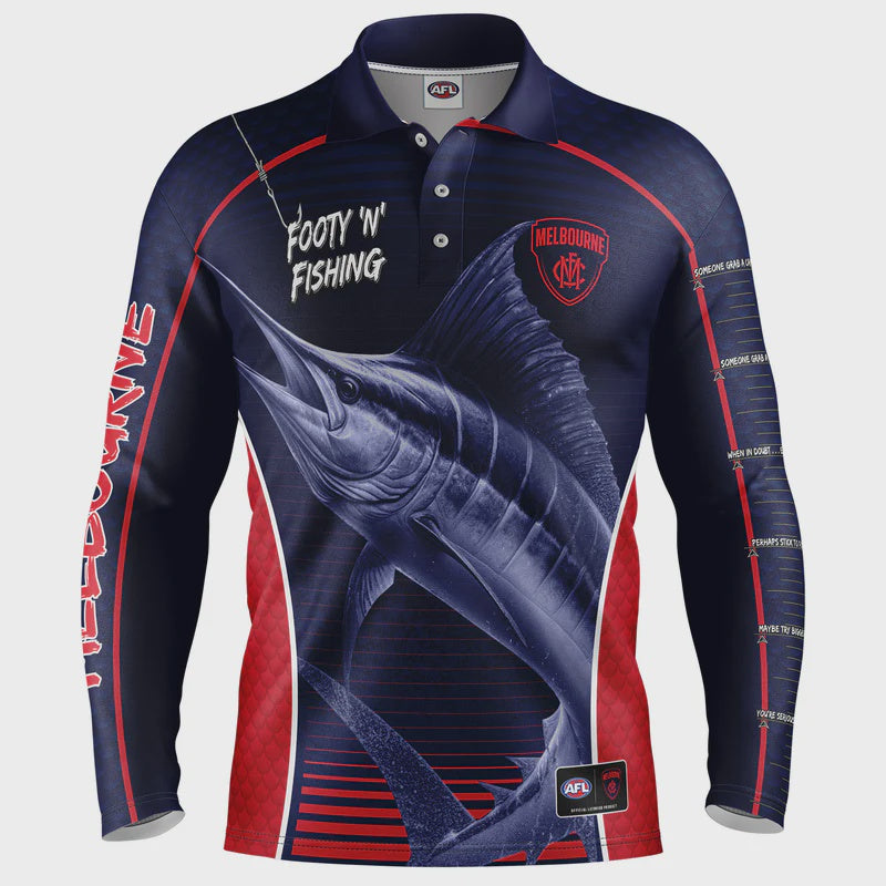 Melbourne Demons Footy N Fishing Shirt