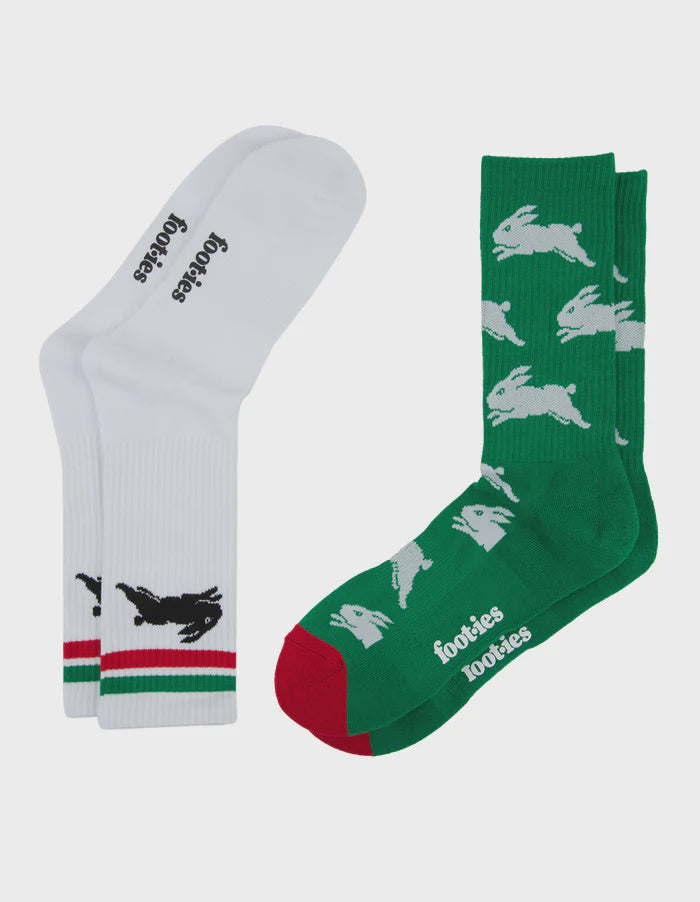 South Sydney Rabbitohs  Sneaker Socks - 2 Pack