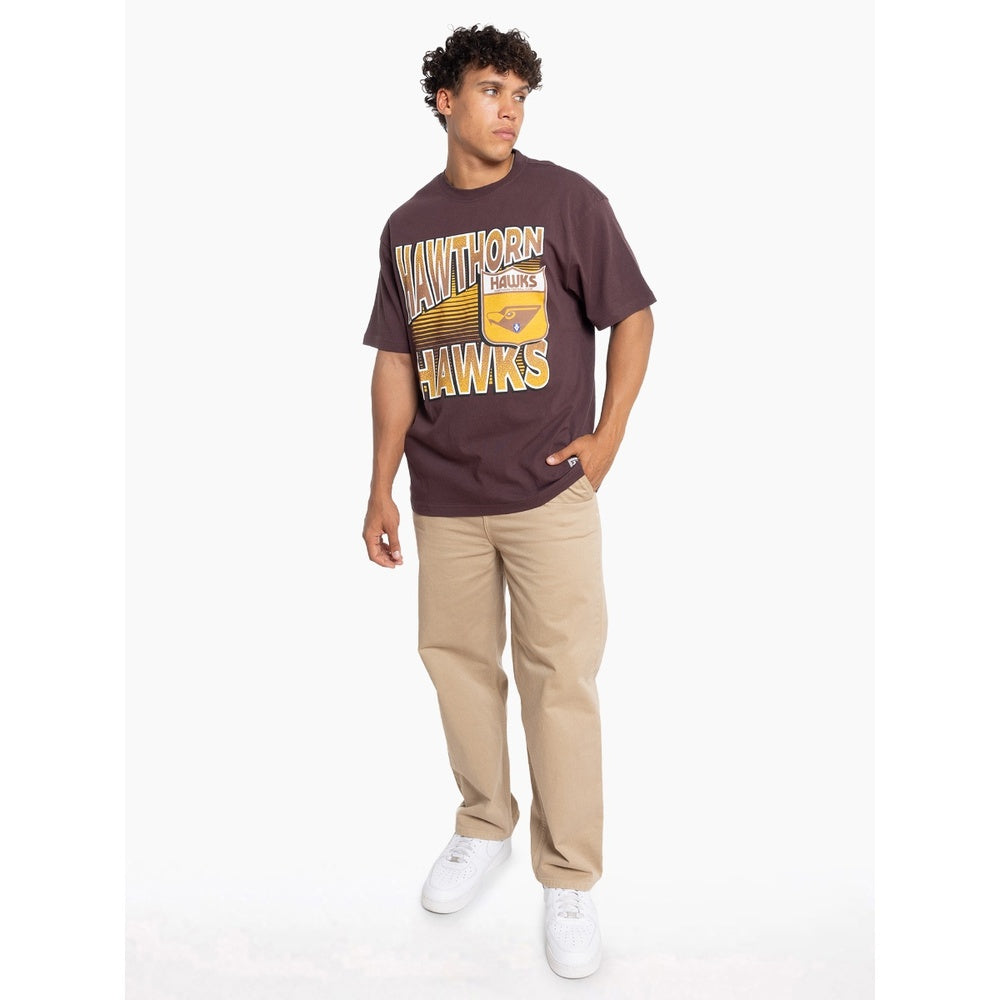 Hawthorn Hawks Mitchell & Ness Inline Stack Tee