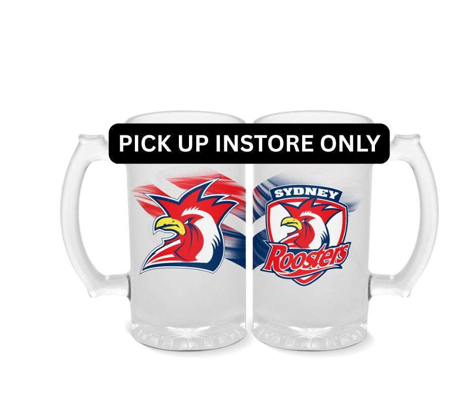 Sydney Roosters Frosted Stein