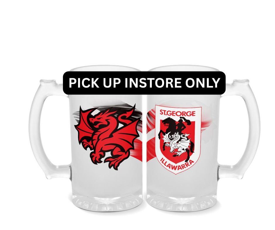 St George Illawarra Dragons Frosted Stein