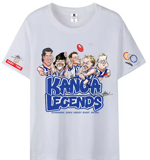 North Melbourne Kangaroos Legends Caricature T-Shirt