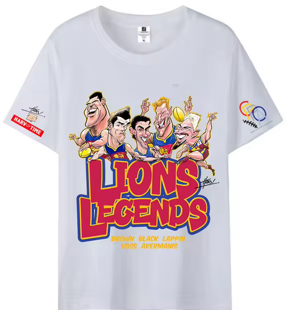 Brisbane Lions Legends Caricature T-Shirt