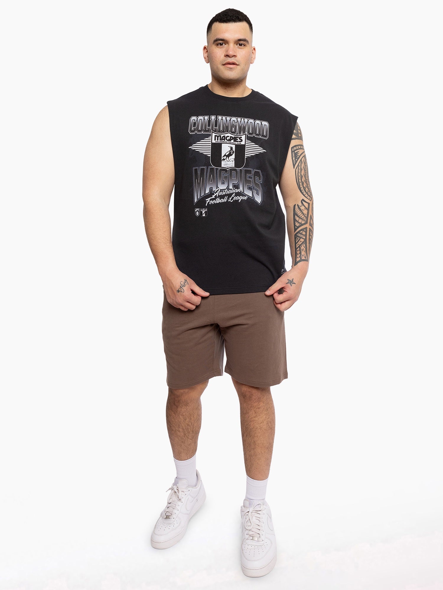 Collingwood Magpies Mitchell & Ness Muscle Tank