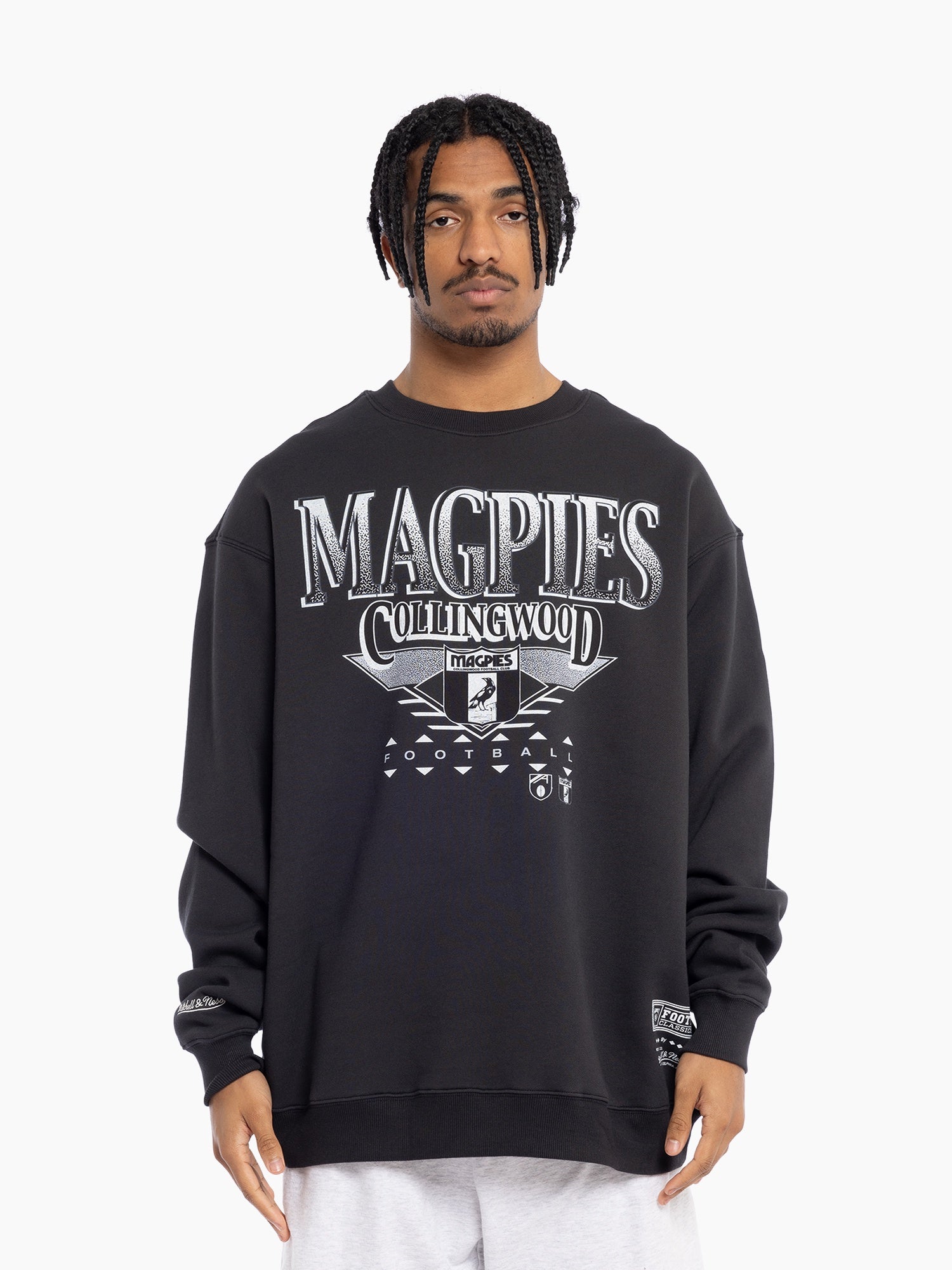 Collingwood Magpies Mitchell & Ness Fleece Crew