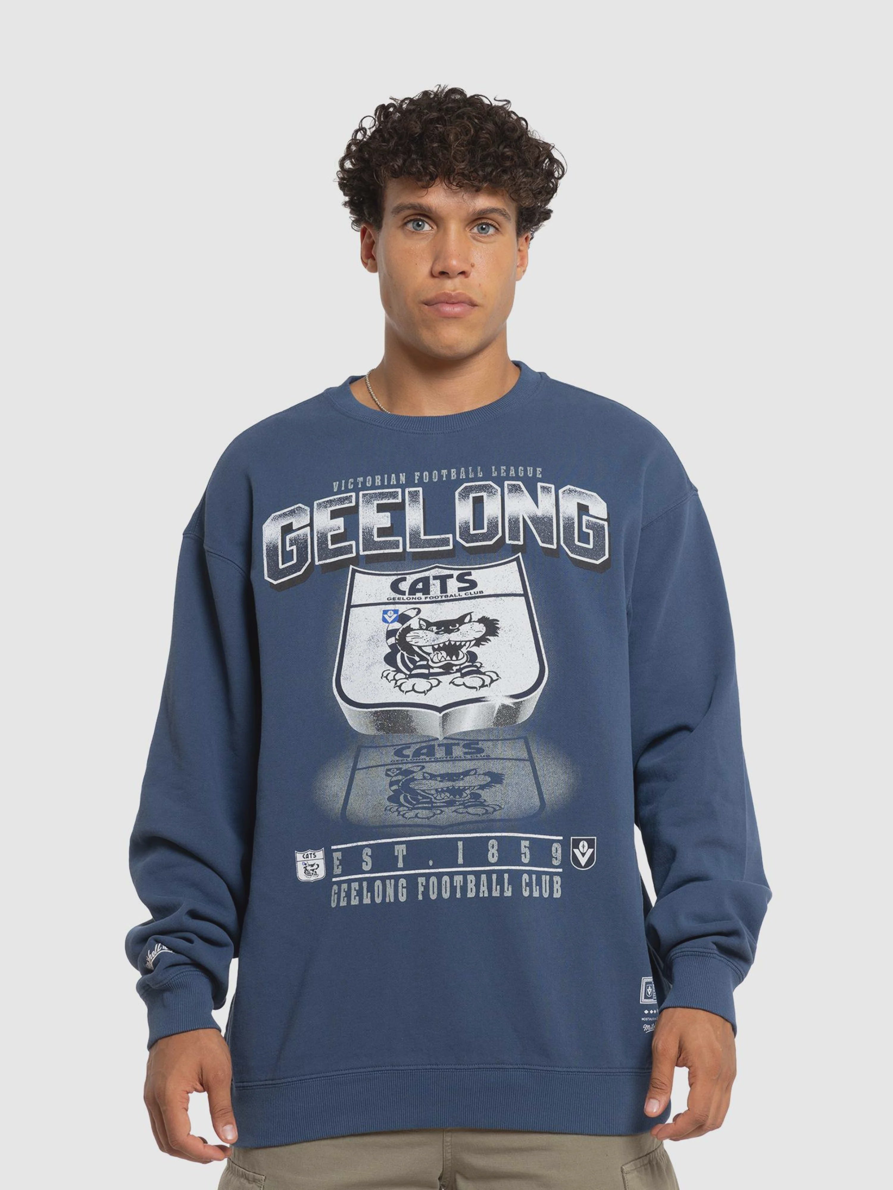 Geelong Cats Mitchell & Ness Shield Crew