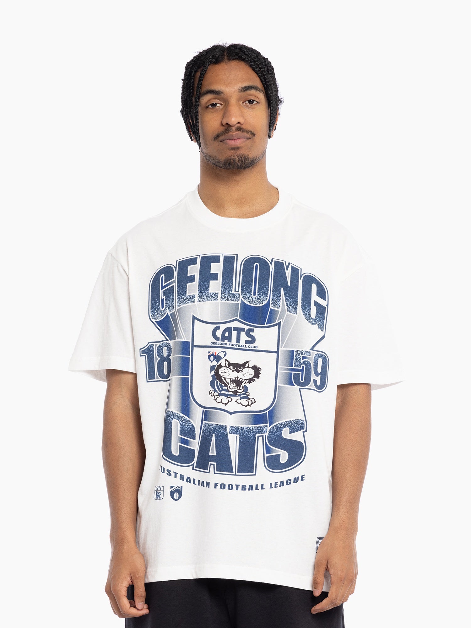 Geelong Cats Mitchell & Ness Bust Out Tee