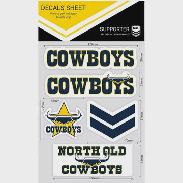 North Queensland Cowboys Decals Sheet