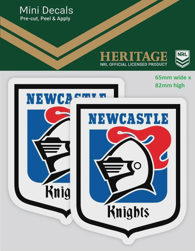 Newcastle Knights Heritage 2 Mini Decals