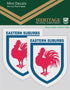 Sydney Roosters Eastern Suburbs Heriatge 2 Mini Decals