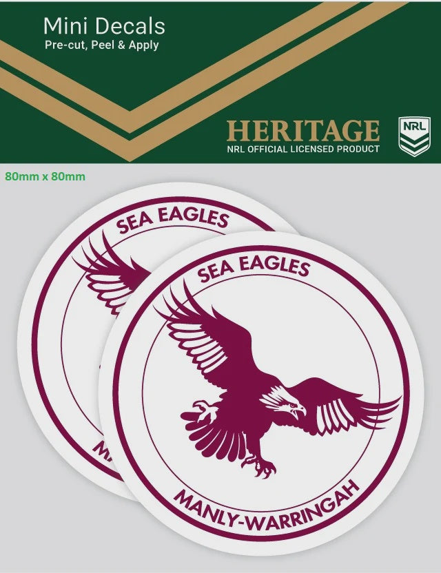 Manly Sea Eagles Heritage 2 Mini Decals