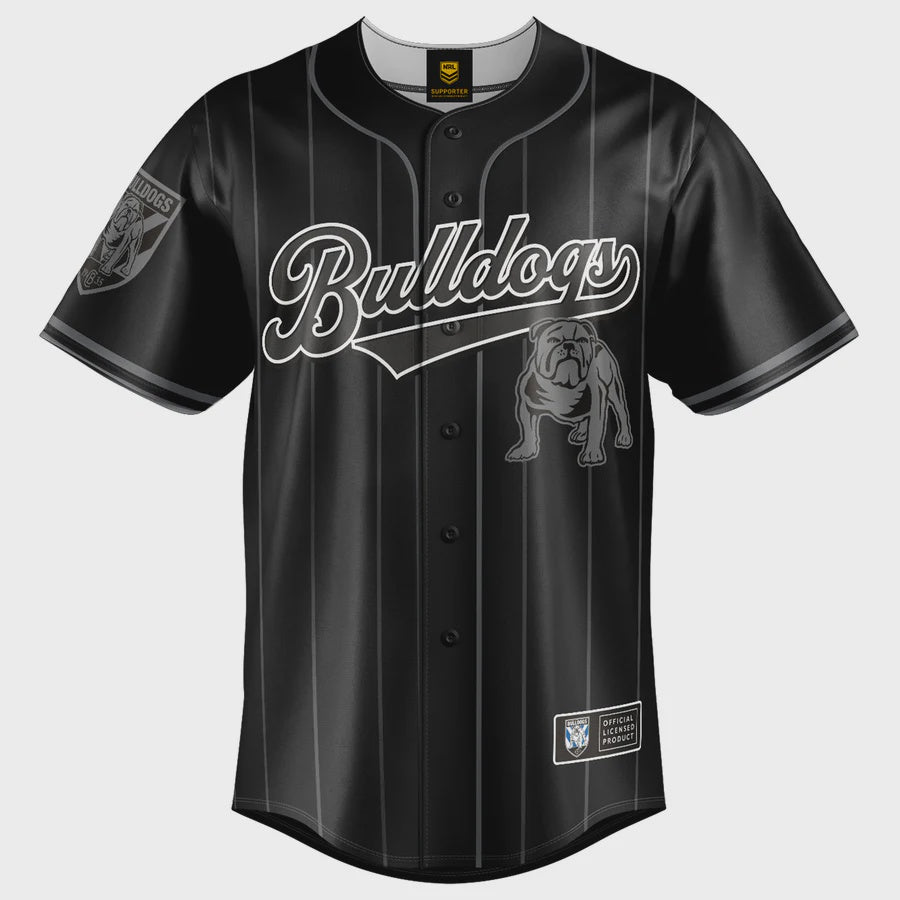 Canterbury Bulldogs Blackout Baseball Shirt