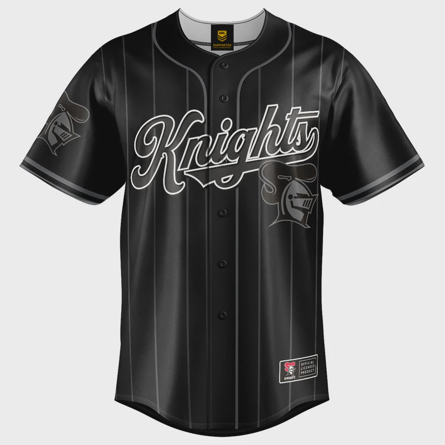 Newcastle Knights Blackout Baseball Shirt