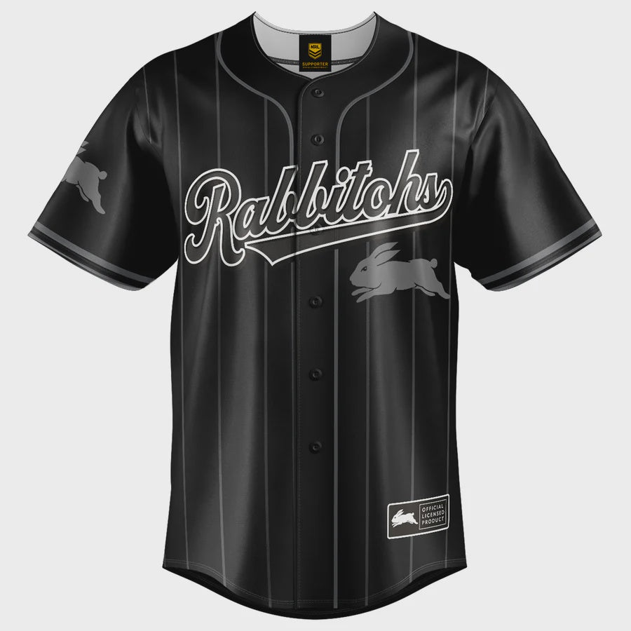 South Sydney Rabbitohs Blackout Baseball Shirt